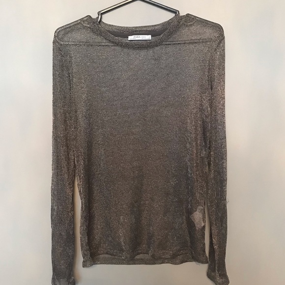 Shear Metallic Zara Top - Picture 1 of 3
